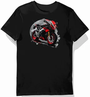 Koszulka męska czarna Motocyklowa Dynamika Aprilia S - Koszulki męskie - miniaturka - grafika 1