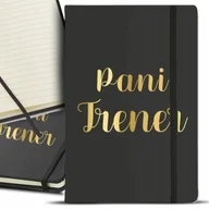 Notesy i bloczki - NOTES Czarny A5 GOLD Złocenie DLA TRENERKI Wzory - miniaturka - grafika 1