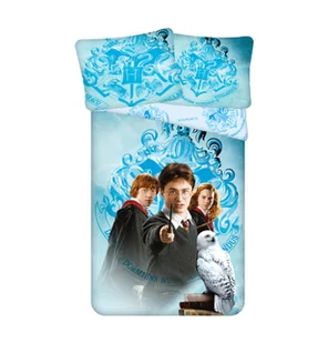 Pościel dziecięca 140x200 Harry Potter niebieska PRANA ROZPRUTA NA SZWIE - Pościel dla dzieci - miniaturka - grafika 1