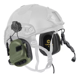 Earmor - Zestaw słuchawkowy do hełmów M32H - Zielony - Amunicja i osprzęt ASG - miniaturka - grafika 1