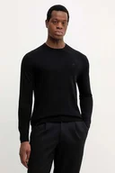 Swetry męskie - Calvin Klein sweter wełniany męski kolor czarny lekki LV04LB305G - miniaturka - grafika 1