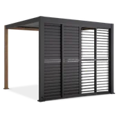 Kratki i pergole - Przesuwane drzwi żaluzjowe do pergoli PREMIUM 3m, anthracite - GUTROOF - miniaturka - grafika 1