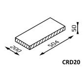 Akcesoria do ogrodzeń - Daszek na murek CRD20 50,4x20x5 halit / Joniec - miniaturka - grafika 1