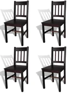 Krzesła - Zestaw 4 klasycznych krzeseł wenge H2-N46 - miniaturka - grafika 1