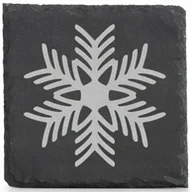 Ozdoby bożonarodzeniowe - Podkładki kamienne x4 pod Kubek na Zimę Święta Śnieżynka Snowflake Prezent - miniaturka - grafika 1