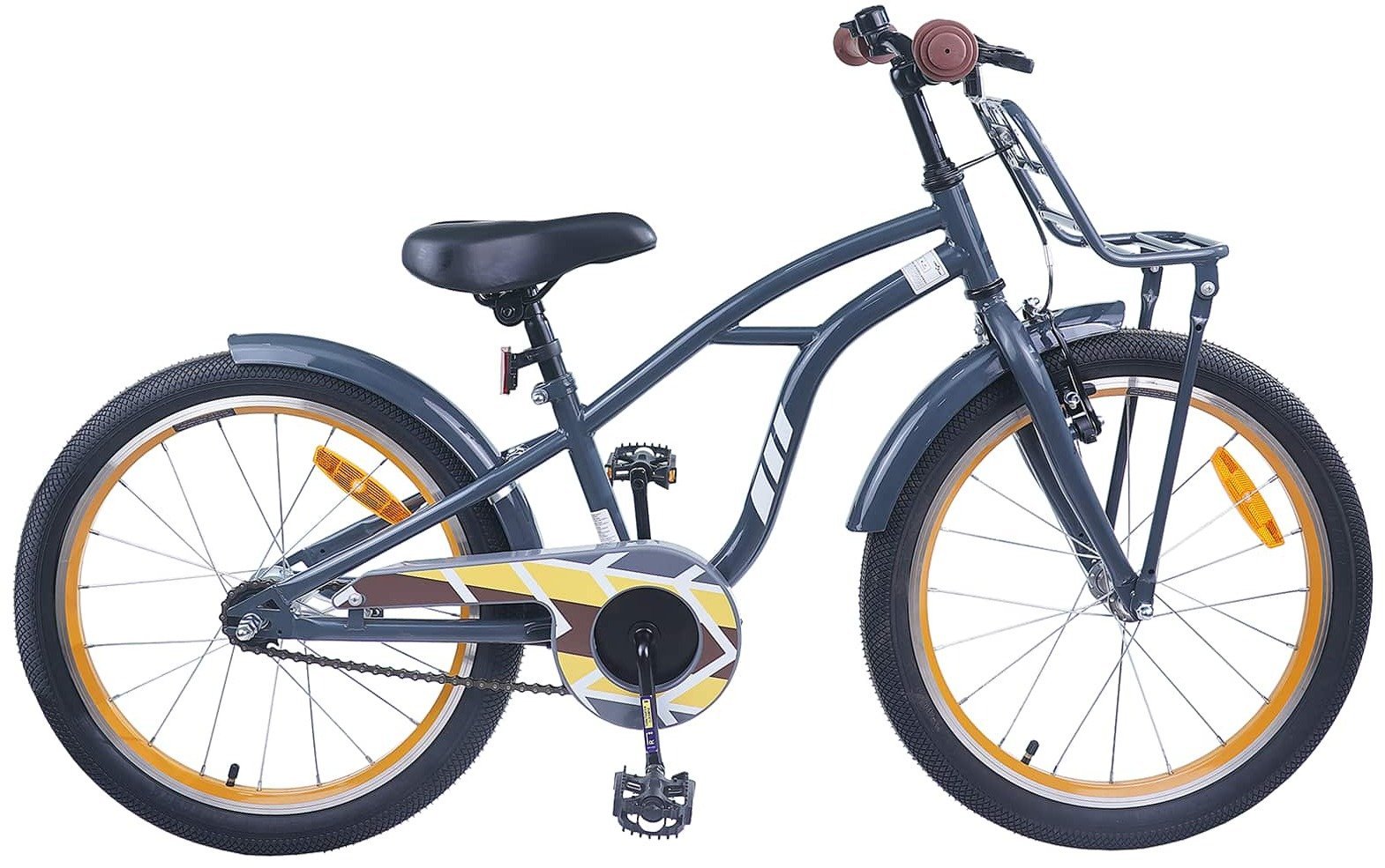 vidaXL Rower Dziecięcy 22 Cali od 7 do 12 lat Ciemnoszary