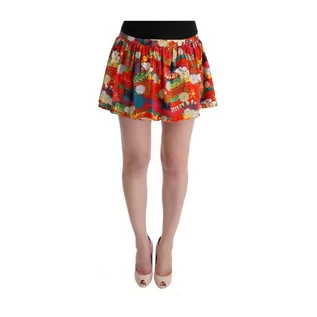 Spódnice - Dolce & Gabbana, Floral Print Plażowa Skirt Czerwony, female, - grafika 1