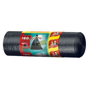 Worki na śmieci LD czarne 160 l 20 sztuk Jan Niezbędny - Worki na śmieci - miniaturka - grafika 1