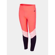 Legginsy - Legginsy 4F Jr HJL22-JSPDF003 (kolor Czarny. Pomarańczowy. Różowy) - miniaturka - grafika 1