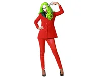 Krawaty i muchy męskie - Atosa kostium klauna halloween czerwony krawat kobieta dorosły M - miniaturka - grafika 1