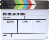 Klapsy filmowe - KLAPS FILMOWY 30x25cm Biały na Pisaki / Mazaki / Flamastry (Kolorowy) - miniaturka - grafika 1