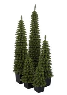 Choinka sztuczne Świerk Zakopiański Slim W Czarnej Kwadratowej Donicy 190  cm - Choinki - miniaturka - grafika 1