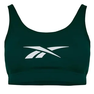 Reebok Damski biustonosz sportowy z dużym logo - Biustonosze - miniaturka - grafika 1