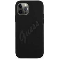 Etui i futerały do telefonów - Guess GUHCP12MLSVSBK iPhone 12/12 Pro 6,1" czarny/black hardcase Script Vintage - miniaturka - grafika 1