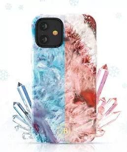 Kingxbar Agate Series eleganckie etui pokrowiec z nadrukiem agat iPhone 12 mini zielony - Etui i futerały do telefonów - miniaturka - grafika 3