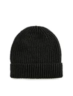 Czapki damskie - Koton Damska czapka z dzianiny prążkowanej, czarny (999), jeden rozmiar - miniaturka - grafika 1