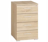 Szafki biurowe - Kontenerek z zamkiem dąb sonoma 46 cm LOKER - miniaturka - grafika 1