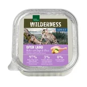 Mokra karma dla kotów - REAL NATURE WILDERNESS Adult 16 x 100 g Open Land Kurczak z kozą i gęsią - miniaturka - grafika 1