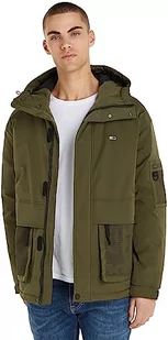 Tommy Jeans Męska kurtka TJM Tech, Ciemnozielony oliwkowy, XS - Kurtki męskie - miniaturka - grafika 1