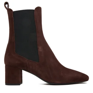 Botki LOVE MOSCHINO JA21085G0NJA0313 Brązowy - Botki damskie - miniaturka - grafika 1