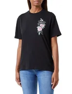 Koszulki i topy damskie - Replay T-shirt damski regular fit, 098 BLACK, XL - miniaturka - grafika 1