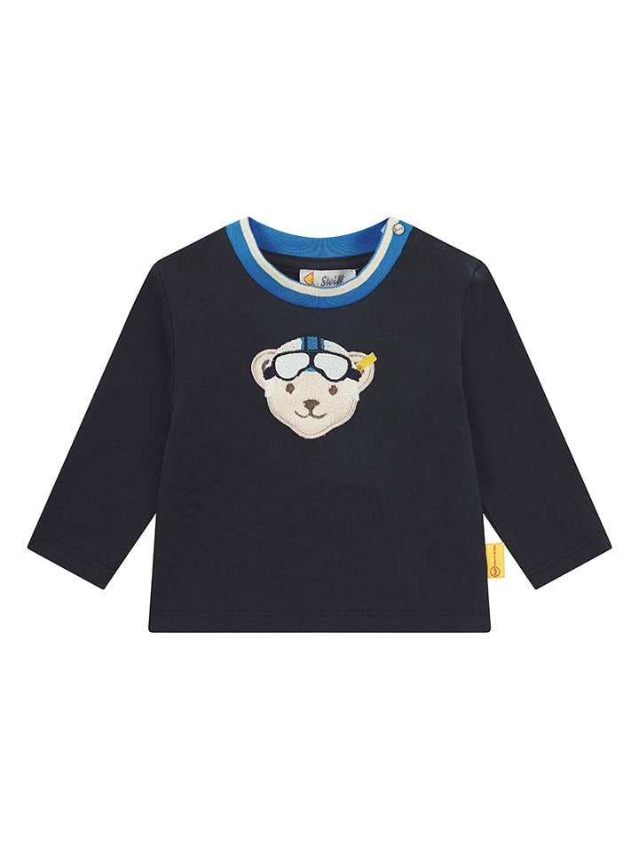 Steiff Koszulka w kolorze czarno-niebieskim