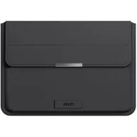 Torby na laptopy - Skórzane etui / pokrowiec z funkcją podstawki INVZI do MacBook Pro/Air 15"/16" (czarne) - miniaturka - grafika 1