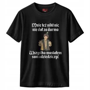 Koszulka czarna męska 1670 Musiałem Sam Odziedziczyć r. M - Koszulki męskie - miniaturka - grafika 1