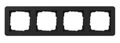 Klawisze i ramki - Gira Ramka poczwórna E1 - czarny mat - miniaturka - grafika 1