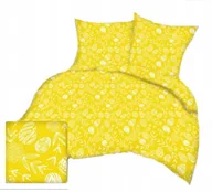 Pościel - pościel bawełna lux 180x200 + 2 poszewka B 549-3 pisanki żółte Wielkanoc - miniaturka - grafika 1