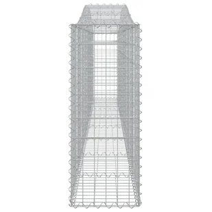 VIDAXL Kosze gabionowe, 7 szt, 400x30x80/100 cm, galwanizowane żelazo - Ogrodzenia - miniaturka - grafika 6