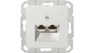 Gniazdka elektryczne - Gniazdo komputerowe podw. RJ45 cat. 6 Gira System 55 biały mat - miniaturka - grafika 1