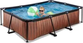 Baseny ogrodowe - Basen drewniany EXIT 220x150x65cm z pompą filtrującą - brązowy - miniaturka - grafika 1