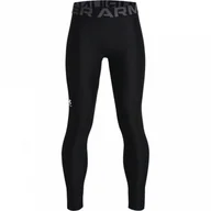 Legginsy - Chłopięce legginsy treningowe UNDER ARMOUR UA HG Armour Leggings - czarne - miniaturka - grafika 1