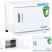 Ręczniki - Podgrzewacz ręczników 23L 230A sterylizator UV typ C z drzwiczkami dezynfekcja salon kosmetyczny fryzjerski barberski masaż SPA - miniaturka - grafika 1