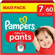 Pieluchy - Pampers Pants Pieluchomajtki Rozmiar 7 (60 sztuk) - miniaturka - grafika 1