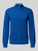 Swetry męskie - Kurtka z dzianiny z fakturowanym wzorem - miniaturka - grafika 1