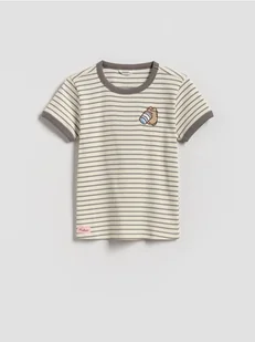 Reserved - T-shirt w paski Pusheen - wielobarwny - Koszulki dla dziewczynek - miniaturka - grafika 1