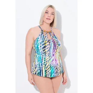 Damskie Tankini paski zwierzęce miękkie miseczki wycięcia - Bielizna sportowa damska - miniaturka - grafika 1