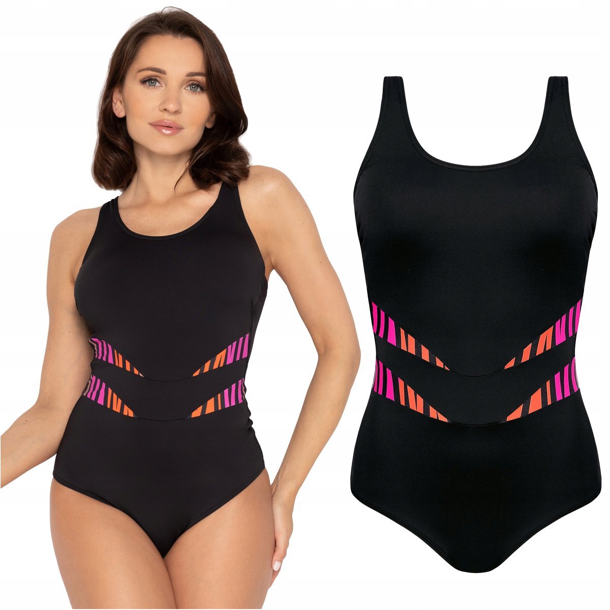 Strój kąpielowy jednoczęściowy na basen SELF S36RW-20 Pacific Sport M 38