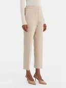 Spodnie damskie - BOSS Spodnie materiałowe Tapria 50555740 Beżowy Slim Fit - miniaturka - grafika 1