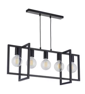 Sigma LAMPA wisząca EDEN 32237 prostokątna OPRAWA metalowe ramki ZWIS do salonu czarny 32237 - Lampy sufitowe - miniaturka - grafika 1