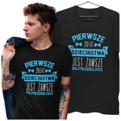 Gadżety dla niej i dla niego - Koszulka na urodziny prezent 20 lat na dwudziestkę Pierwsze 20 lat dzieciństwa jest zawsze najtrudniejsze - miniaturka - grafika 1