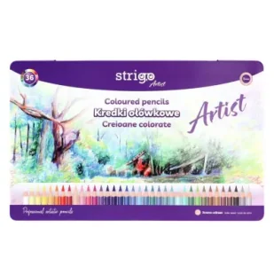 Strigo Kredki ołówkowe okrągłe Artist 36 kolorów - Kredki, ołówki, pastele i pisaki - miniaturka - grafika 1