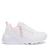 Buty dla dziewczynek - Sneakersy Skechers UNO LITE 310387L WHT Biały - miniaturka - grafika 1
