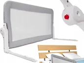 Zabezpieczenia dla dzieci - Barierka Osłona Ochronna Do Łóżka Otwierana 200 Cm Szara - miniaturka - grafika 1