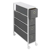 Regały - Biało-szary regał na kółkach 20x79 cm – Maximex - miniaturka - grafika 1