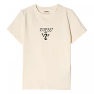 Koszulki sportowe damskie - Damski t-shirt z nadrukiem Guess Colette - biały - GUESS - miniaturka - grafika 1