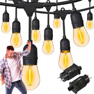 Girlandy - Girlanda ogrodowa łańcuch 10m E27 Żarówki LedPro - miniaturka - grafika 1