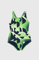 Stroje kąpielowe dla dziewczynek - adidas Performance jednoczęściowy strój kąpielowy dziecięcy kolor zielony - miniaturka - grafika 1